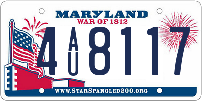 MD license plate 4AU8117