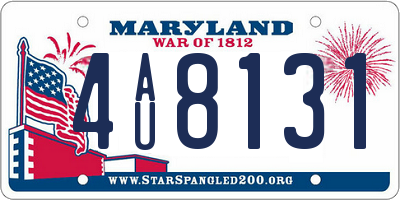 MD license plate 4AU8131