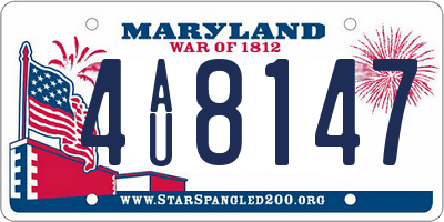 MD license plate 4AU8147