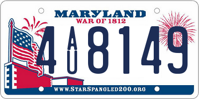 MD license plate 4AU8149