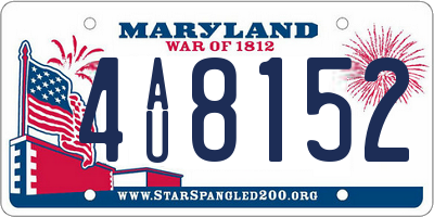 MD license plate 4AU8152