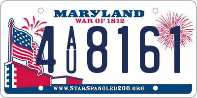 MD license plate 4AU8161