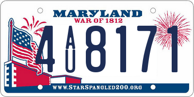 MD license plate 4AU8171