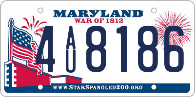MD license plate 4AU8186