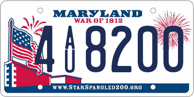 MD license plate 4AU8200