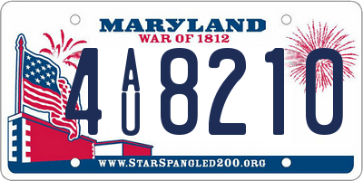 MD license plate 4AU8210