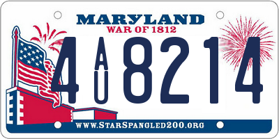 MD license plate 4AU8214
