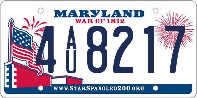 MD license plate 4AU8217