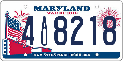 MD license plate 4AU8218
