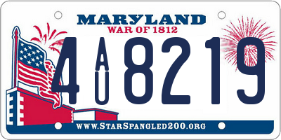 MD license plate 4AU8219