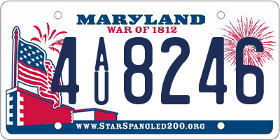 MD license plate 4AU8246