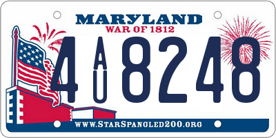 MD license plate 4AU8248