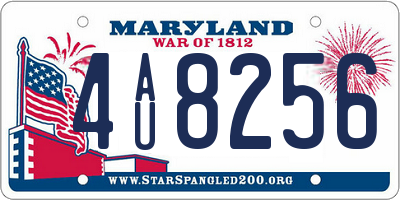 MD license plate 4AU8256