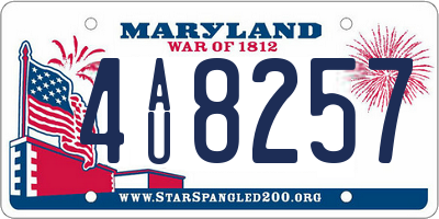 MD license plate 4AU8257