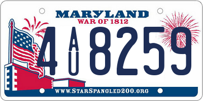 MD license plate 4AU8259