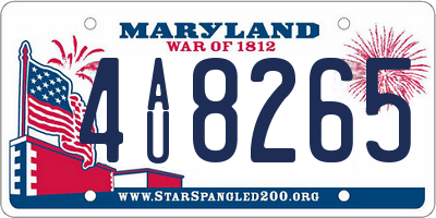 MD license plate 4AU8265
