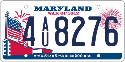MD license plate 4AU8276