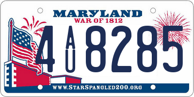 MD license plate 4AU8285
