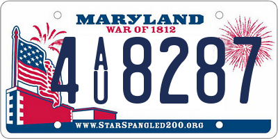 MD license plate 4AU8287