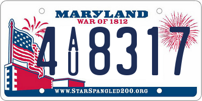 MD license plate 4AU8317