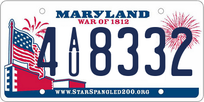 MD license plate 4AU8332