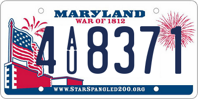 MD license plate 4AU8371