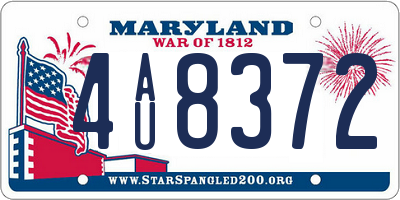 MD license plate 4AU8372