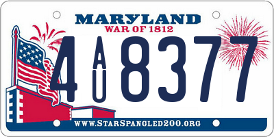 MD license plate 4AU8377