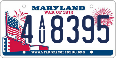 MD license plate 4AU8395