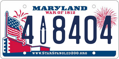MD license plate 4AU8404