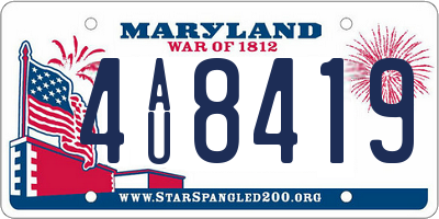 MD license plate 4AU8419