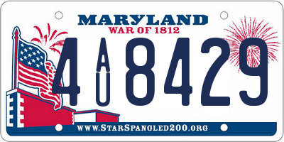 MD license plate 4AU8429