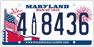 MD license plate 4AU8436