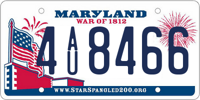MD license plate 4AU8466