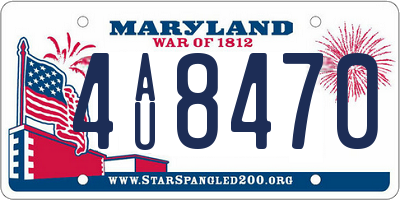 MD license plate 4AU8470