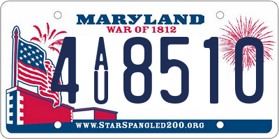 MD license plate 4AU8510