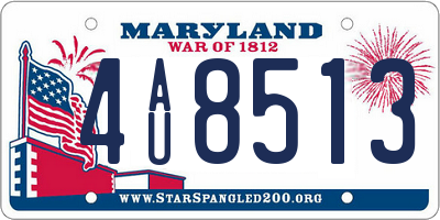 MD license plate 4AU8513