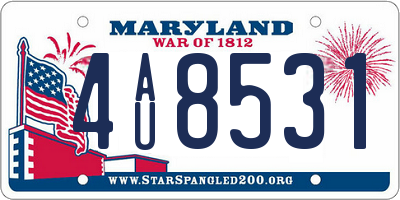 MD license plate 4AU8531