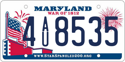 MD license plate 4AU8535