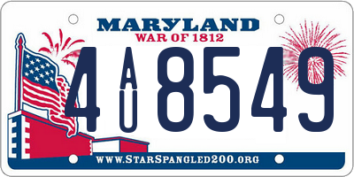 MD license plate 4AU8549