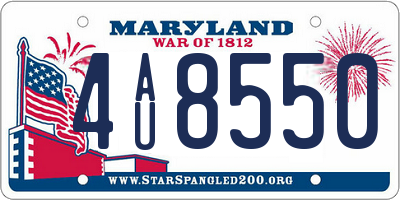 MD license plate 4AU8550