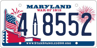 MD license plate 4AU8552