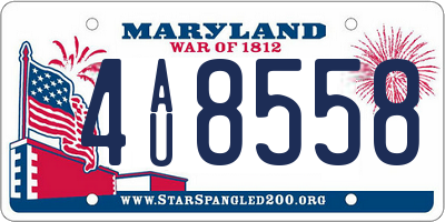 MD license plate 4AU8558