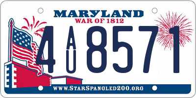 MD license plate 4AU8571