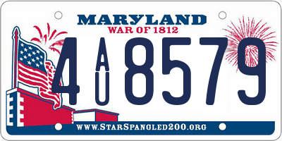 MD license plate 4AU8579