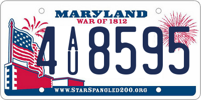 MD license plate 4AU8595
