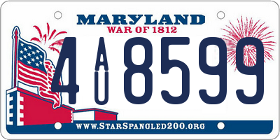 MD license plate 4AU8599