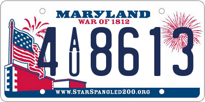 MD license plate 4AU8613