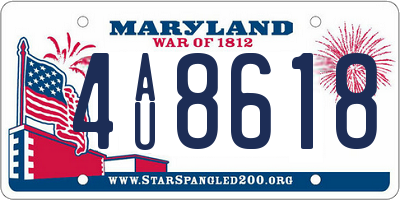 MD license plate 4AU8618