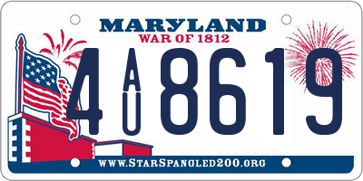 MD license plate 4AU8619